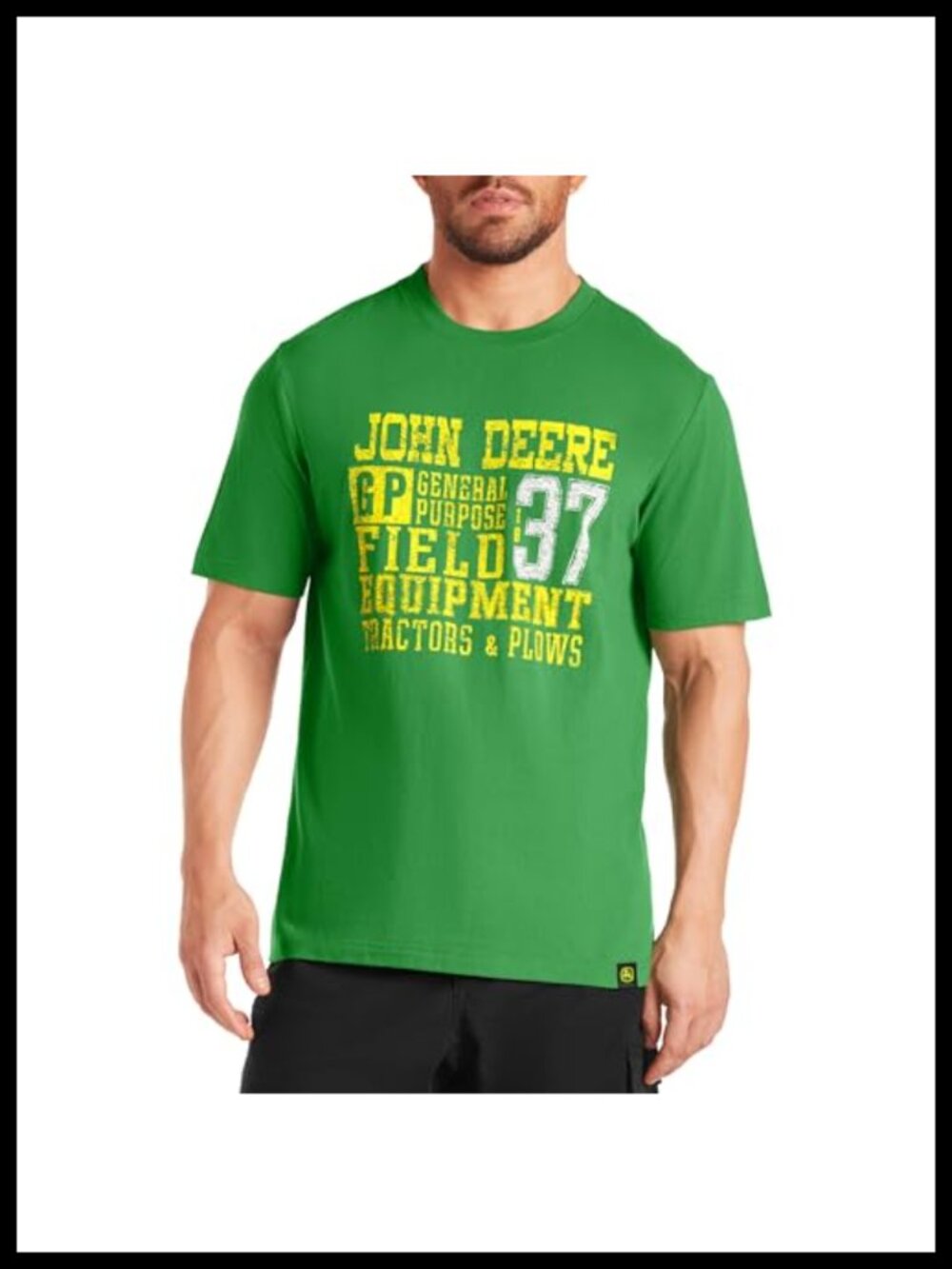 Men's John Deere Field Equipment Graphic T-Shirt Crewneck Short Sleeve